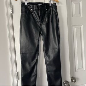 BNWT EXPRESS FAUX LEATHER HIGH WAISTED LEGGING PANTS SIZE 4R